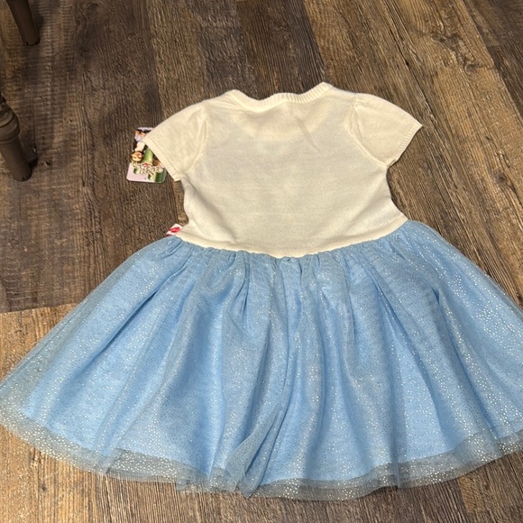 Blue and White Checkered Dress with Tulle Skirt - Picture 7 of 7